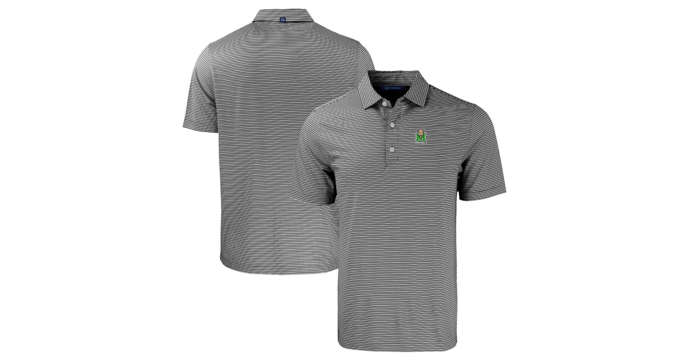 NCAA Marshall Thundering Herd Forge Eco Double Stripe Stretch Recycled Polo