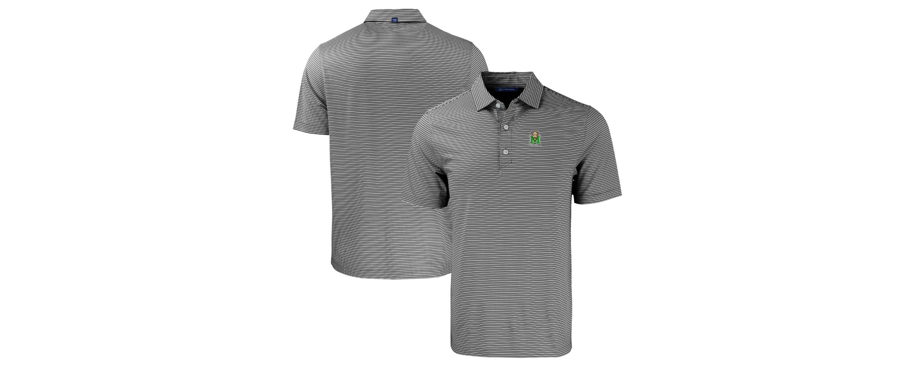 NCAA Marshall Thundering Herd Forge Eco Double Stripe Stretch Recycled Polo