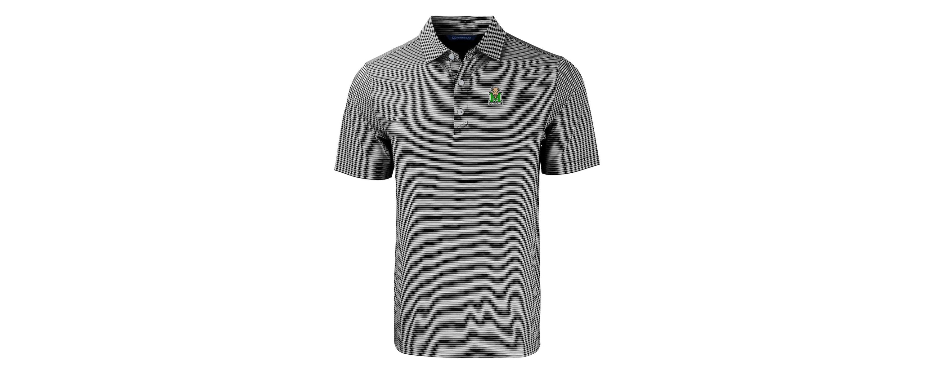 NCAA Marshall Thundering Herd Forge Eco Double Stripe Stretch Recycled Polo