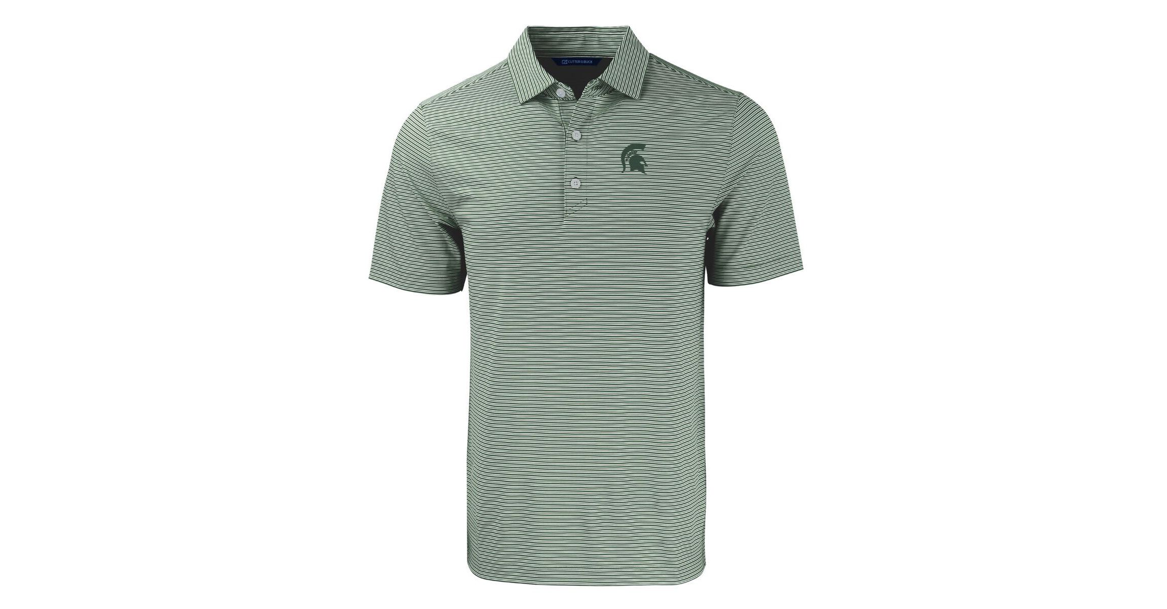 NCAA Michigan State Spartans Forge Eco Double Stripe Stretch Recycled Polo