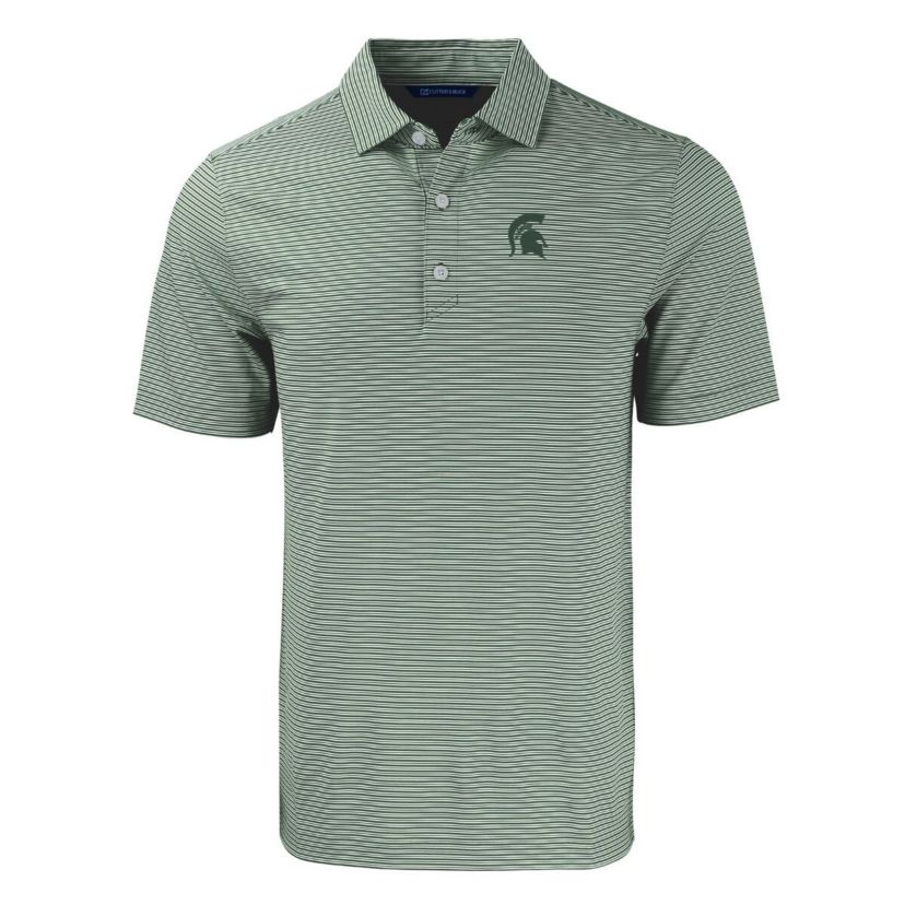 NCAA Michigan State Spartans Forge Eco Double Stripe Stretch Recycled Polo