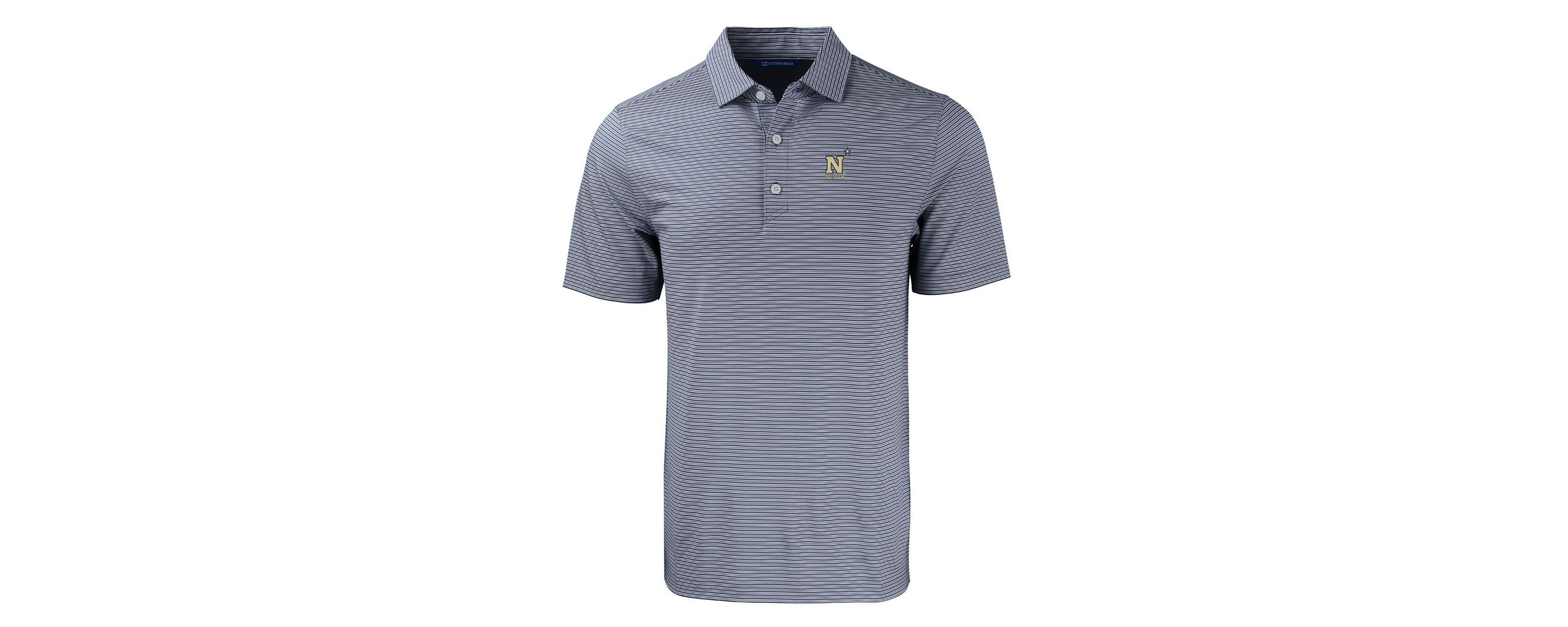 Navy Midshipmen NCAA Midshipmen Forge Eco Double Stripe Stretch Recycled Polo