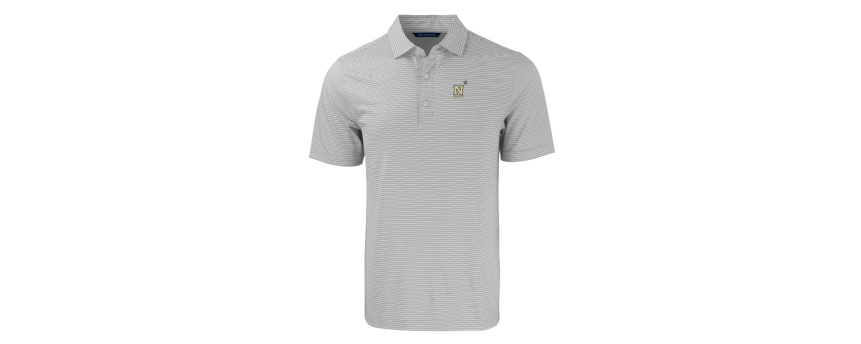 Navy Midshipmen NCAA Midshipmen Forge Eco Double Stripe Stretch Recycled Polo