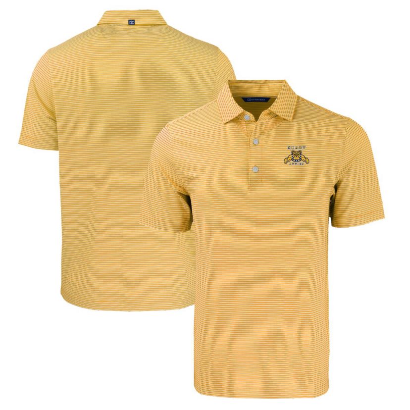 NC A&T Aggies NCAA North Carolina A&T Aggies Forge Eco Double Stripe Stretch Recycled Polo