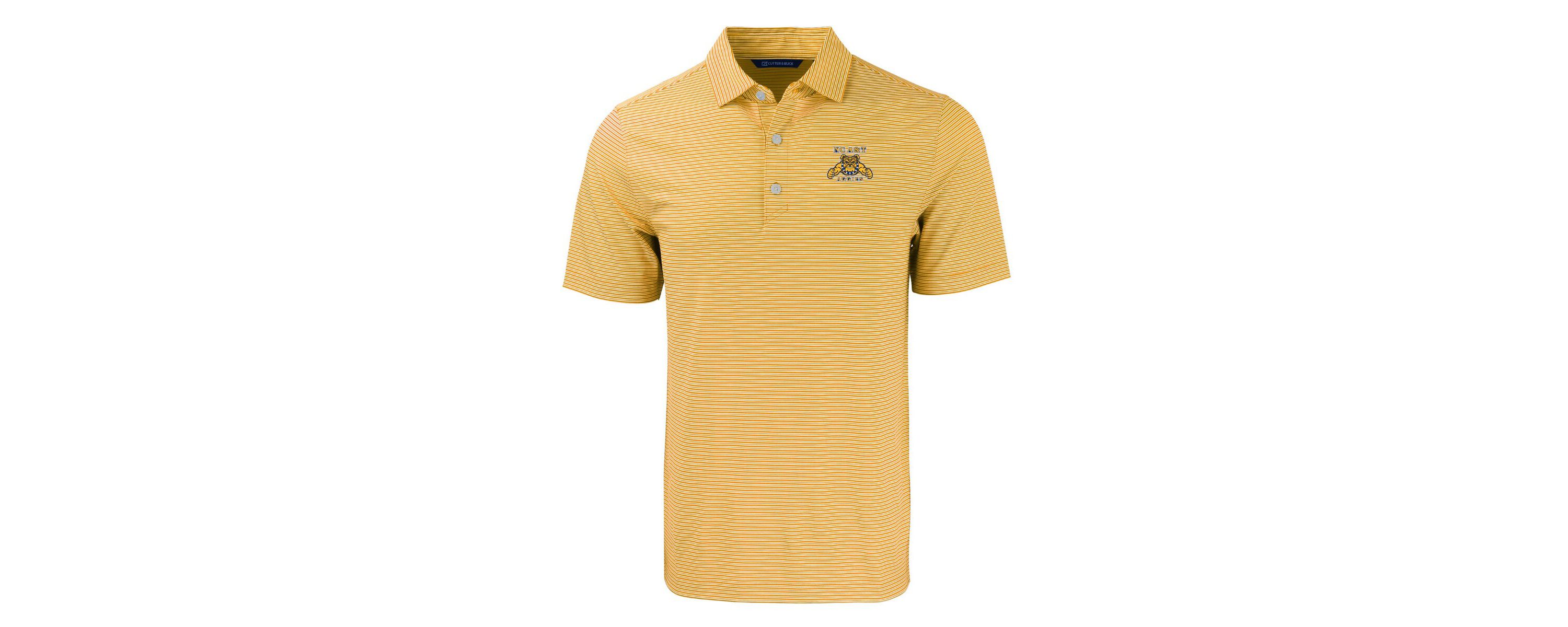 NC A&T Aggies NCAA North Carolina A&T Aggies Forge Eco Double Stripe Stretch Recycled Polo