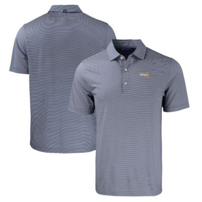 Cutter & Buck Men's NCAA Northern Arizona Lumberjacks Forge Eco Double Stripe Stretch Recycled Polo, Navy Blue, XL