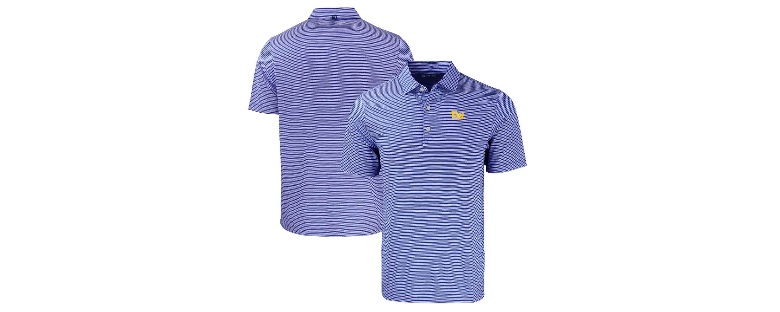 NCAA Pitt Panthers Forge Eco Double Stripe Stretch Recycled Polo