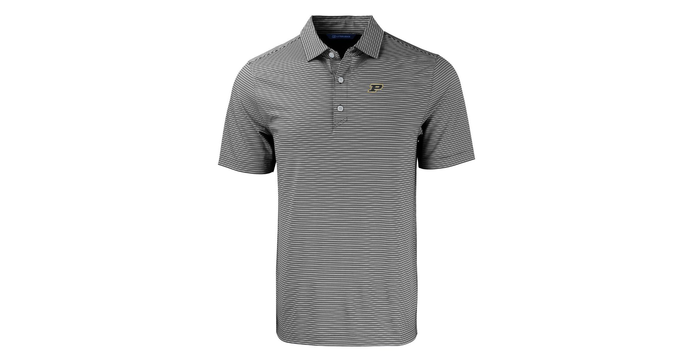 NCAA Purdue Boilermakers Forge Eco Double Stripe Stretch Recycled Polo