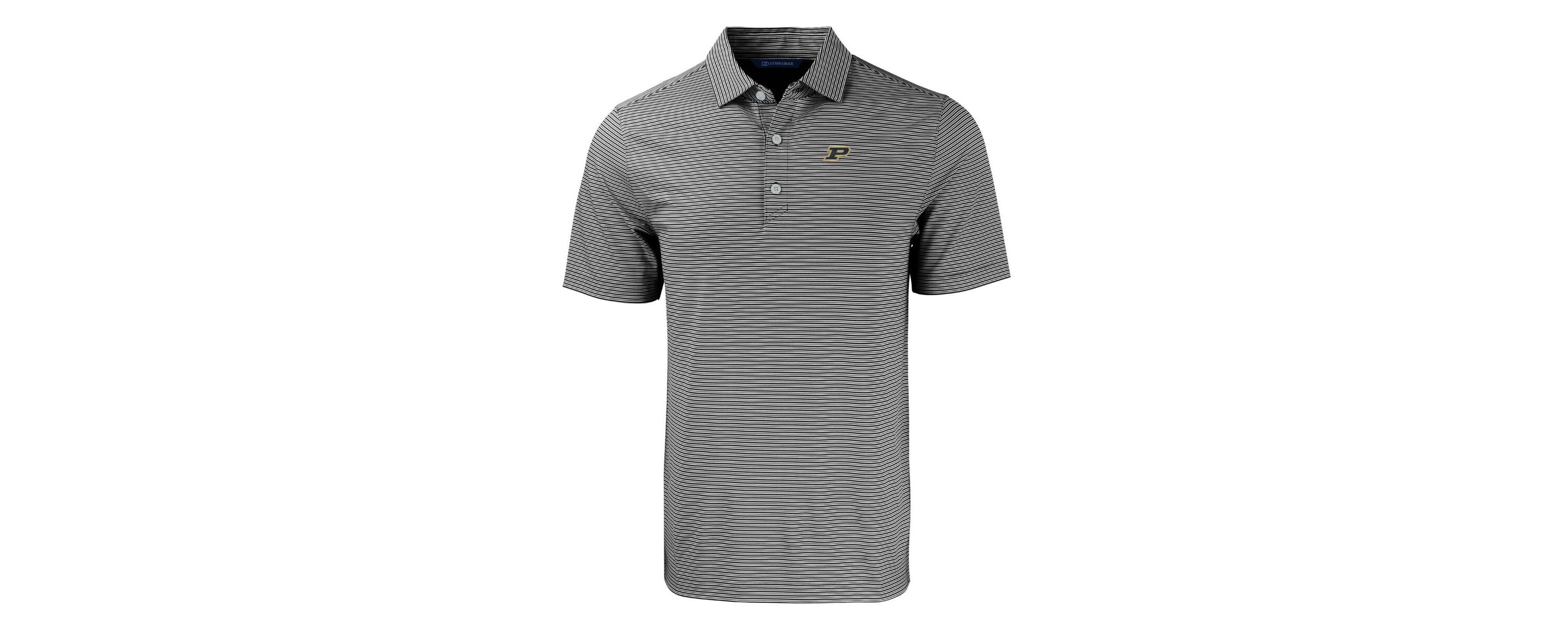 NCAA Purdue Boilermakers Forge Eco Double Stripe Stretch Recycled Polo