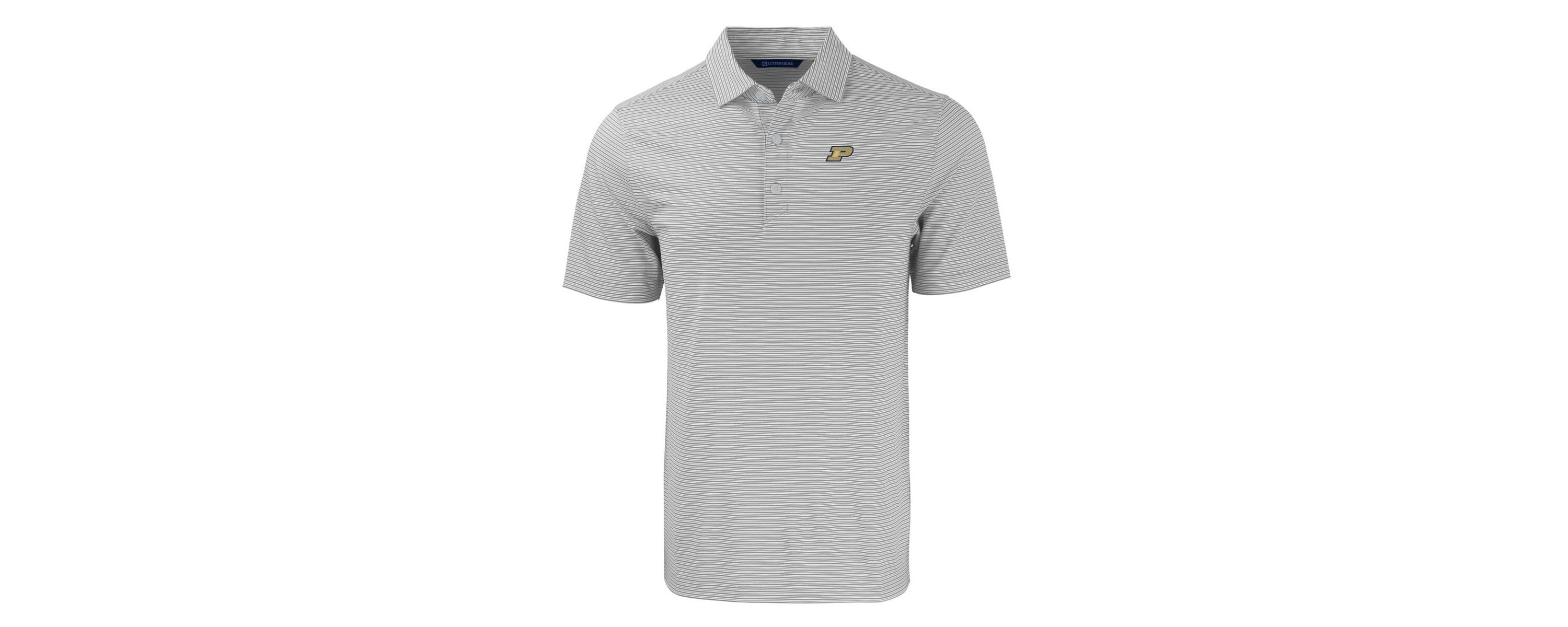 NCAA Purdue Boilermakers Forge Eco Double Stripe Stretch Recycled Polo