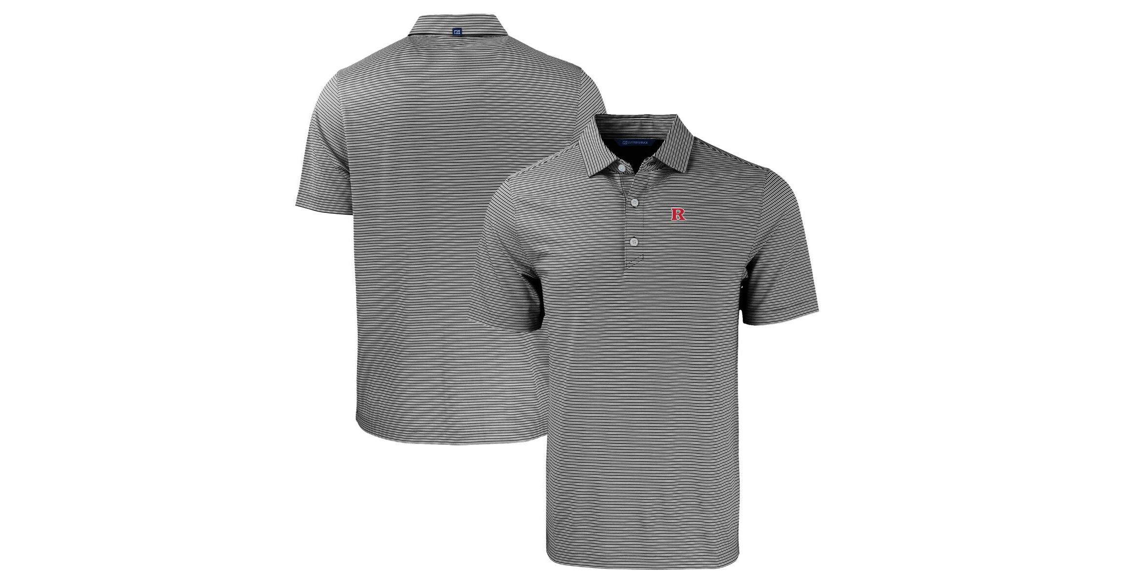 Rutgers Scarlet Knights NCAA Rutgers Knights Forge Eco Double Stripe Stretch Recycled Polo