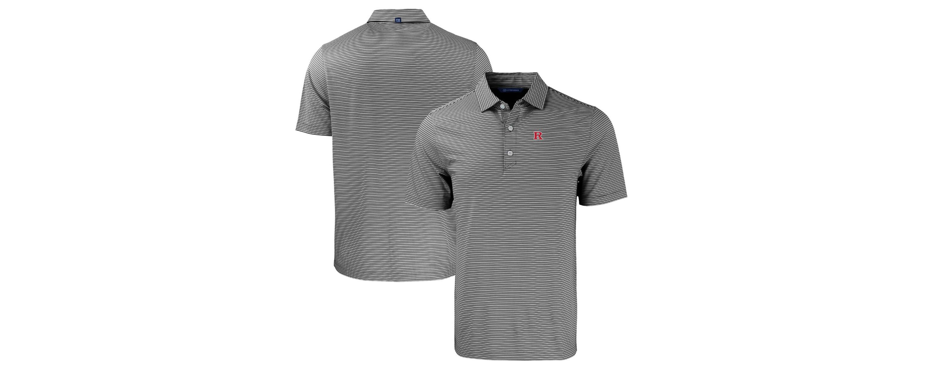 Rutgers Scarlet Knights NCAA Rutgers Knights Forge Eco Double Stripe Stretch Recycled Polo