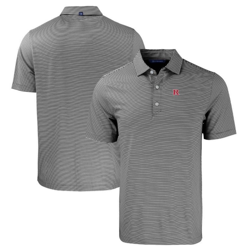 Rutgers Scarlet Knights NCAA Rutgers Knights Forge Eco Double Stripe Stretch Recycled Polo