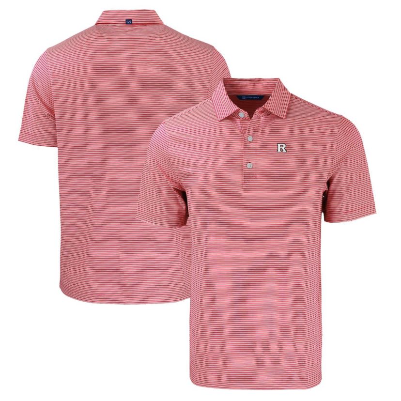Rutgers Scarlet Knights NCAA Rutgers Knights Forge Eco Double Stripe Stretch Recycled Polo