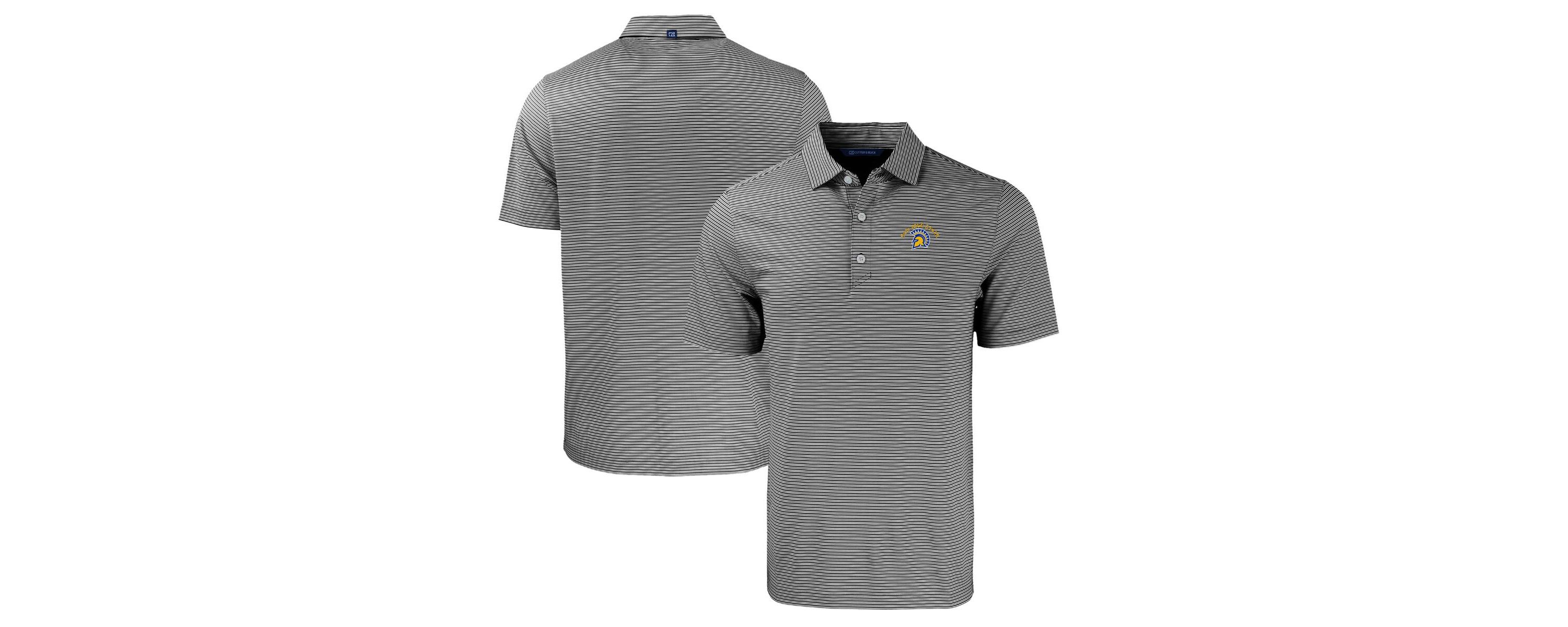 NCAA San Jose State Spartans Forge Eco Double Stripe Stretch Recycled Polo