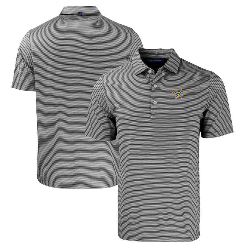 NCAA San Jose State Spartans Forge Eco Double Stripe Stretch Recycled Polo