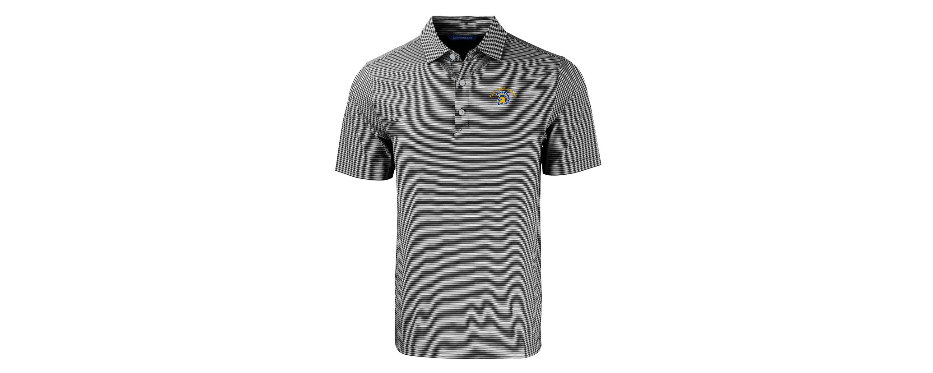 NCAA San Jose State Spartans Forge Eco Double Stripe Stretch Recycled Polo
