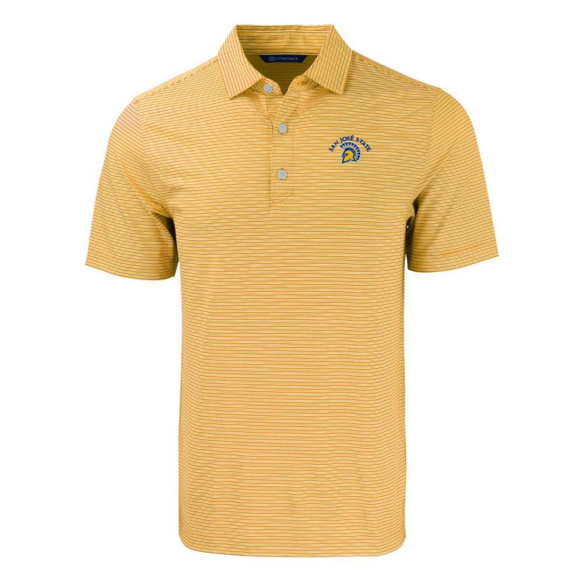 NCAA San Jose State Spartans Forge Eco Double Stripe Stretch Recycled Polo