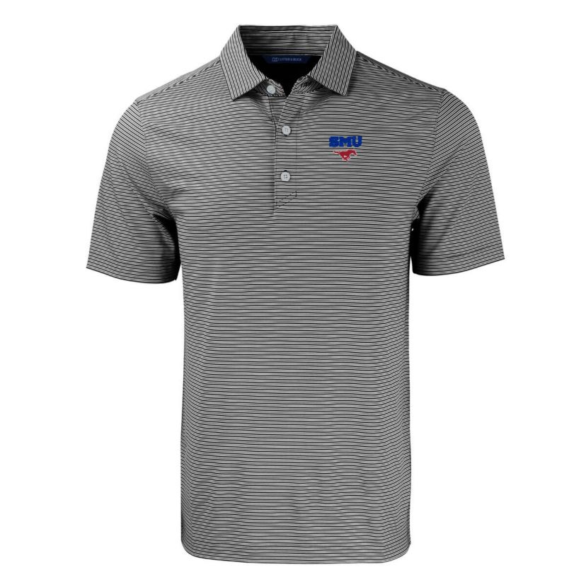 NCAA SMU Mustangs Forge Eco Double Stripe Stretch Recycled Polo