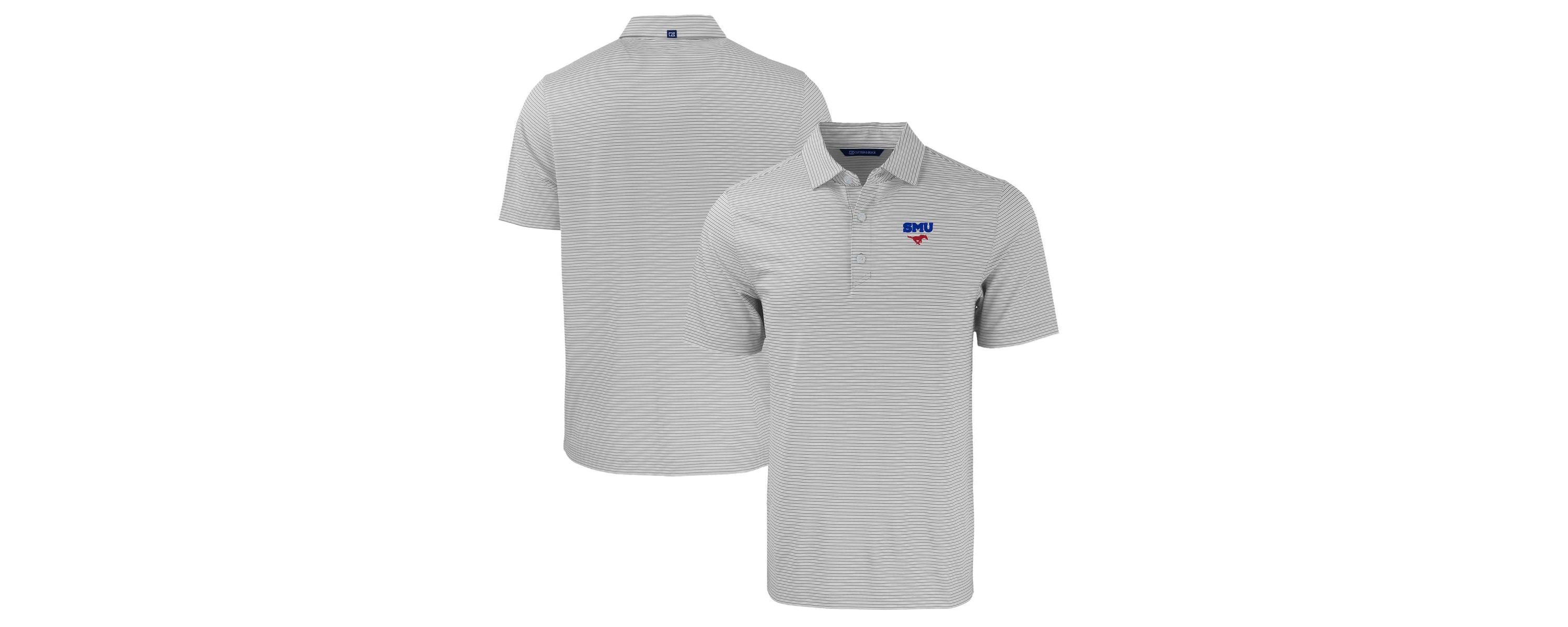 NCAA SMU Mustangs Forge Eco Double Stripe Stretch Recycled Polo