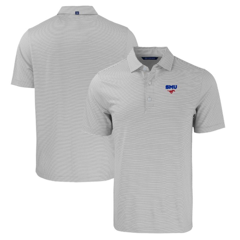 NCAA SMU Mustangs Forge Eco Double Stripe Stretch Recycled Polo