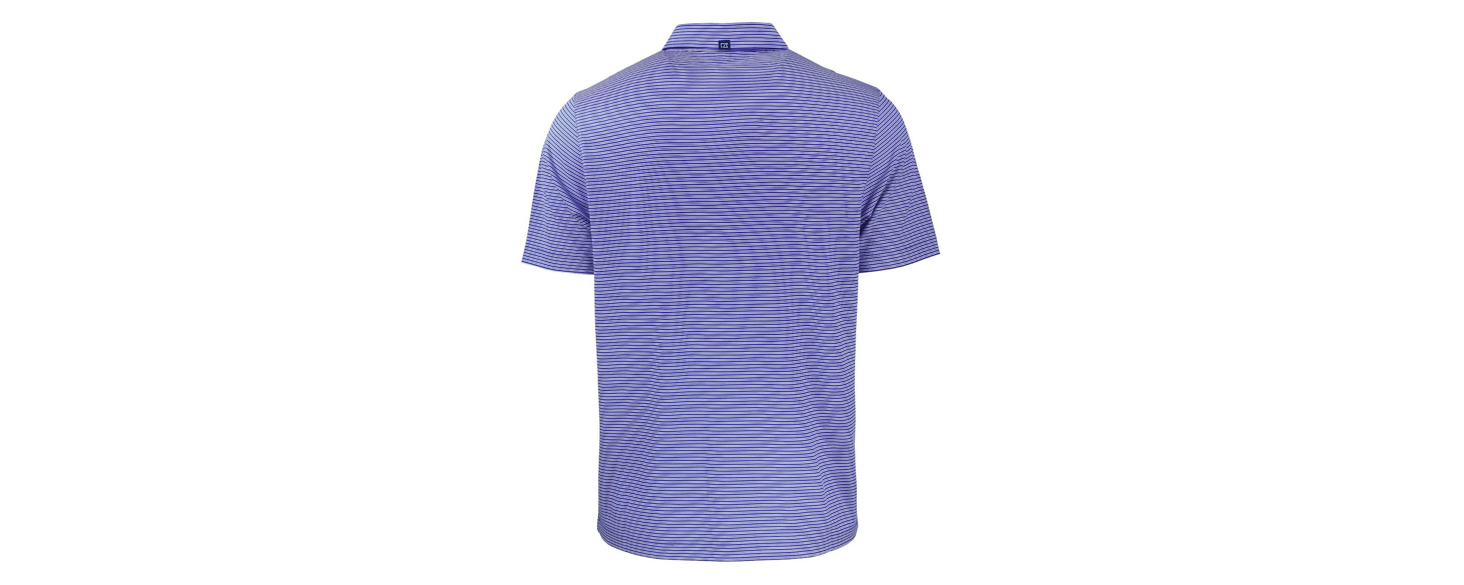 NCAA SMU Mustangs Forge Eco Double Stripe Stretch Recycled Polo