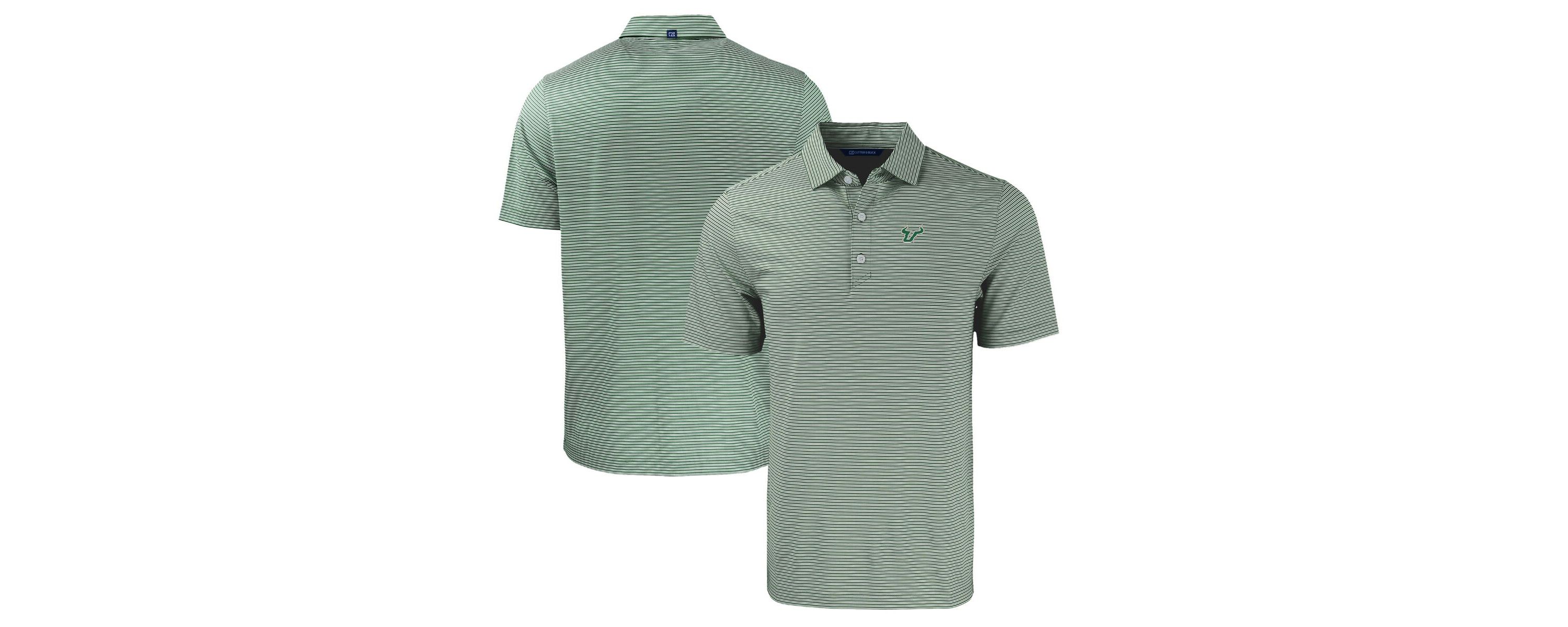 NCAA South Florida Bulls Forge Eco Double Stripe Stretch Recycled Polo