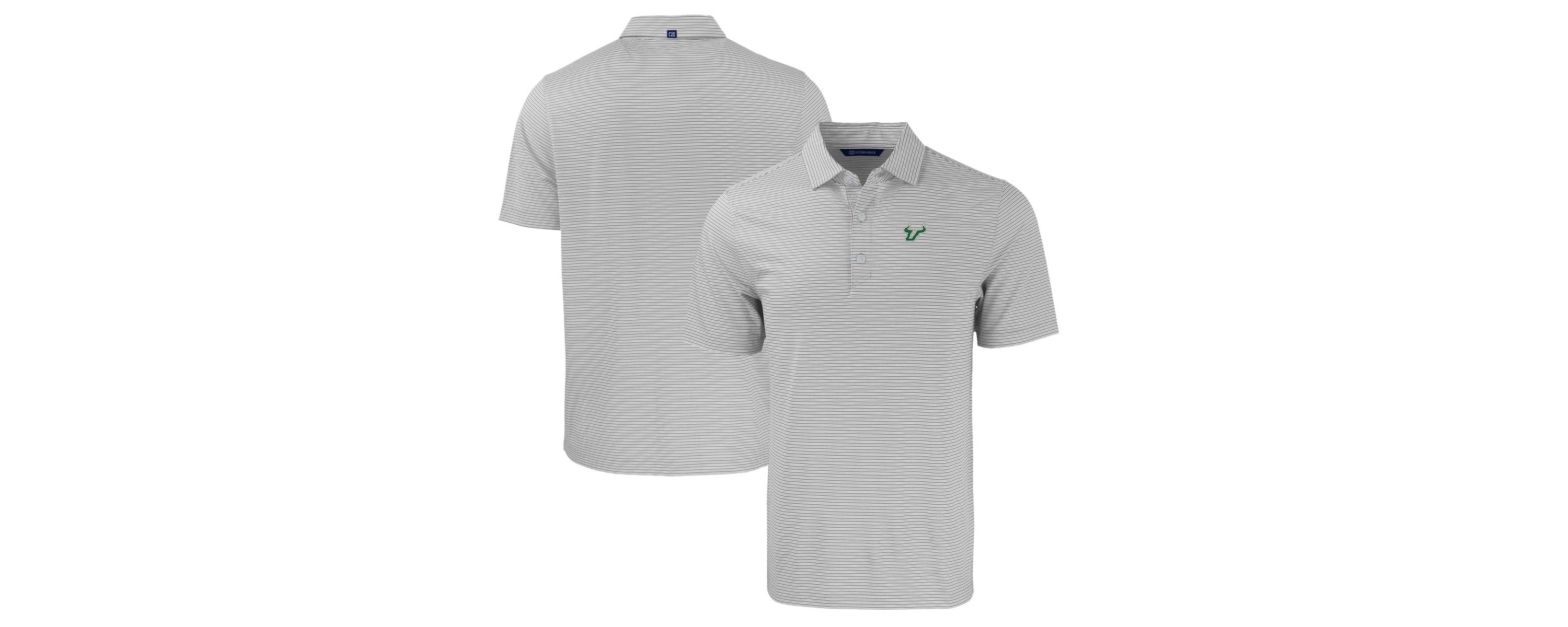 NCAA South Florida Bulls Forge Eco Double Stripe Stretch Recycled Polo