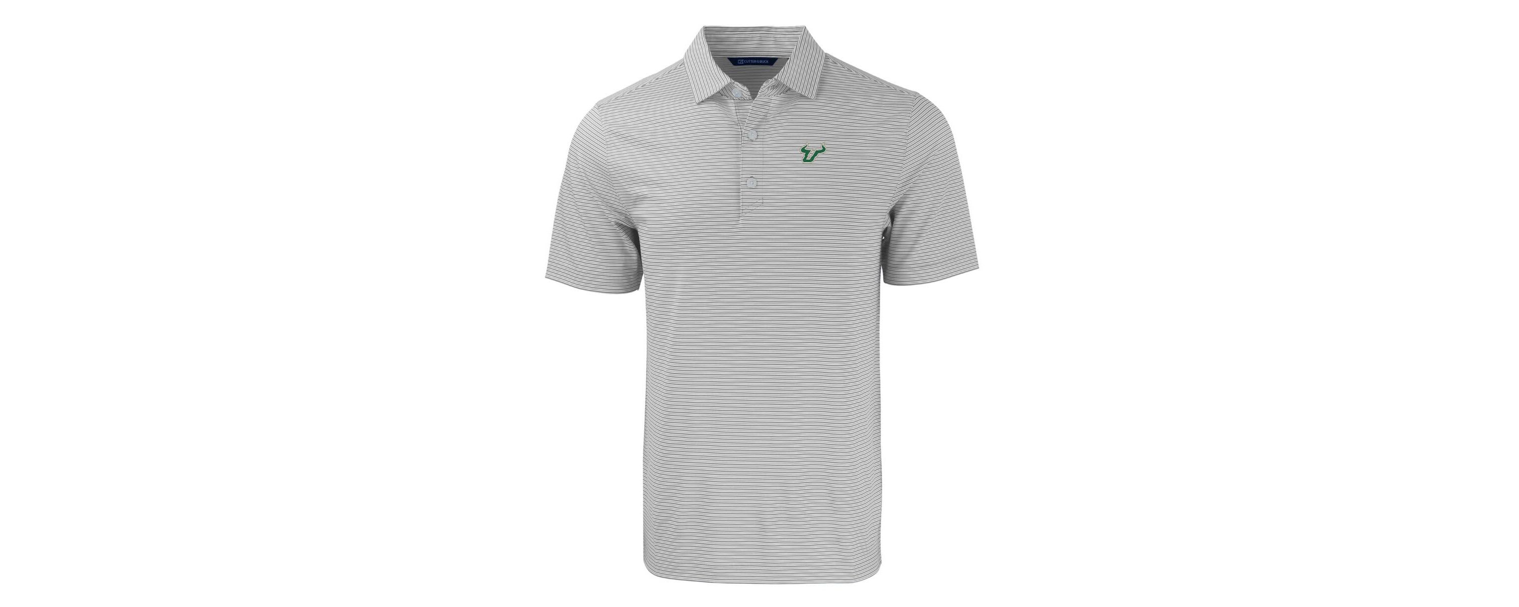 NCAA South Florida Bulls Forge Eco Double Stripe Stretch Recycled Polo