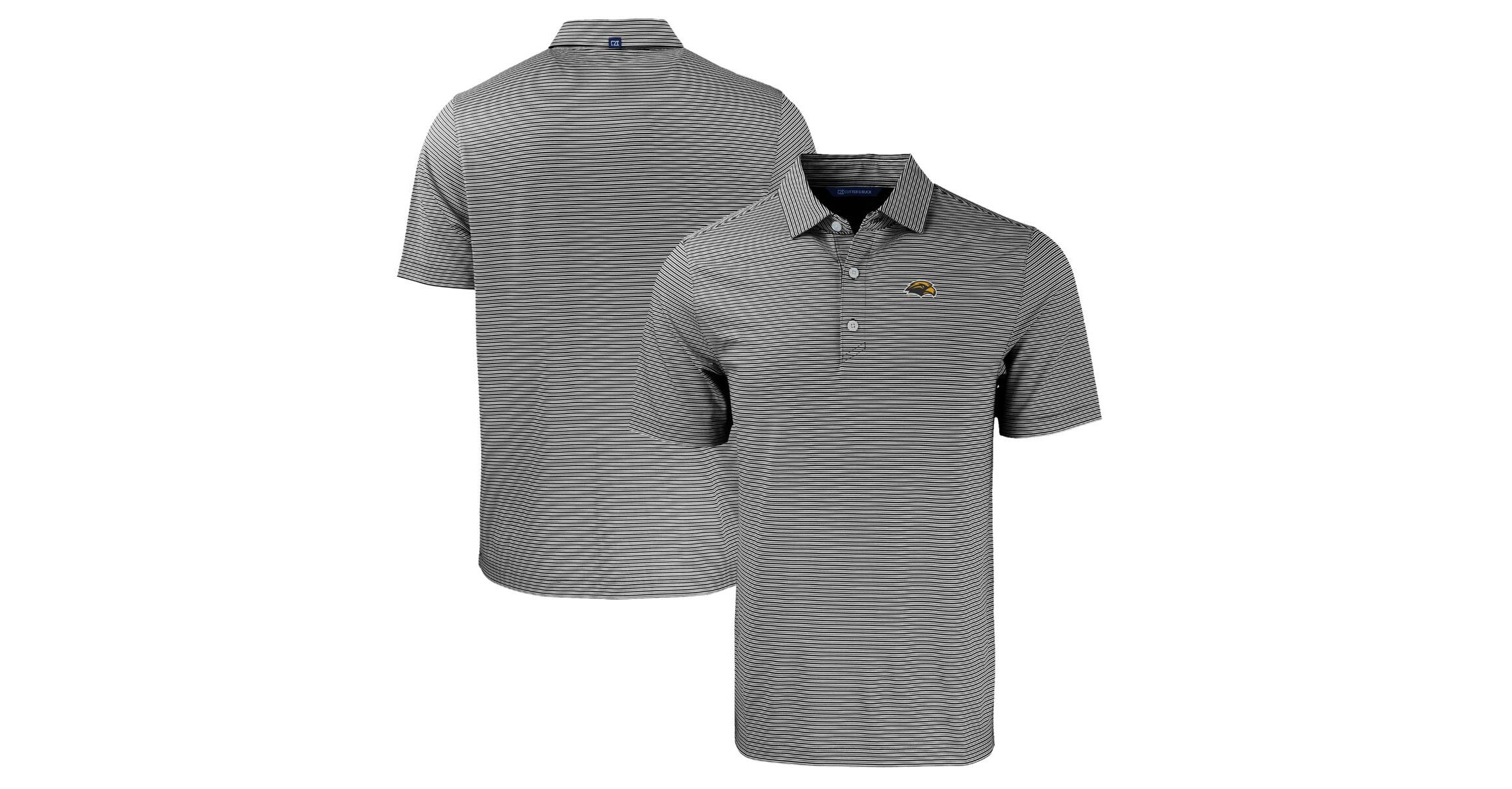NCAA Southern Miss Golden Eagles Forge Eco Double Stripe Stretch Recycled Polo
