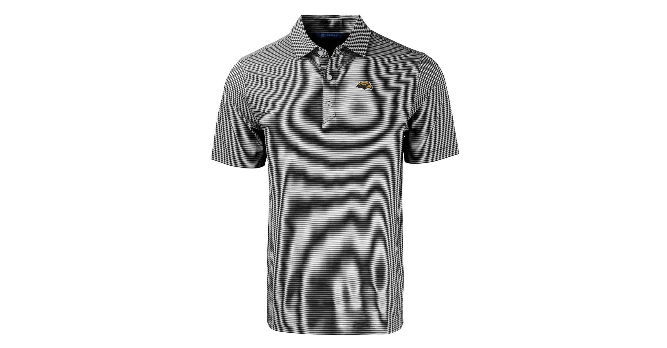NCAA Southern Miss Golden Eagles Forge Eco Double Stripe Stretch Recycled Polo
