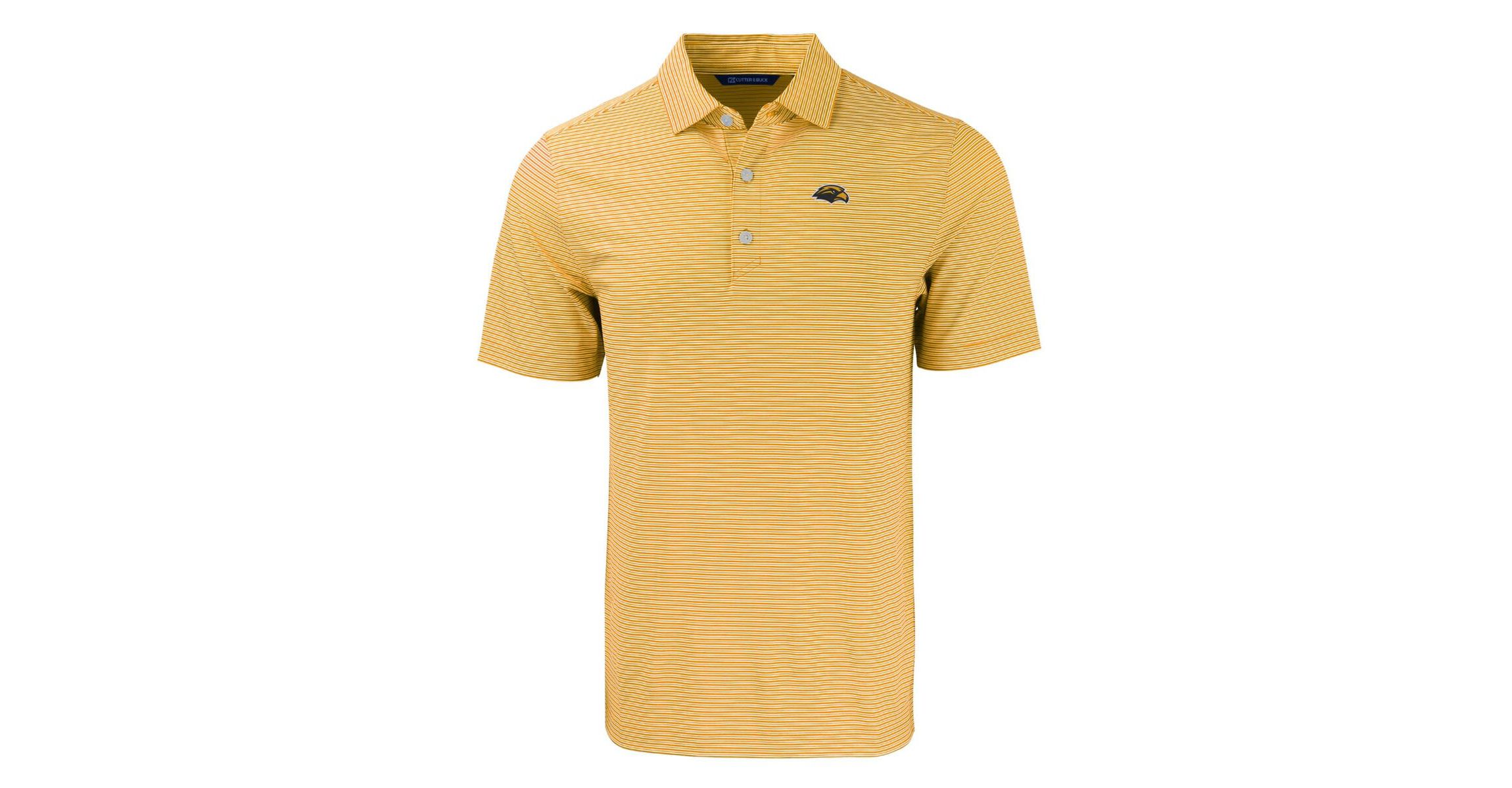 NCAA Southern Miss Golden Eagles Forge Eco Double Stripe Stretch Recycled Polo