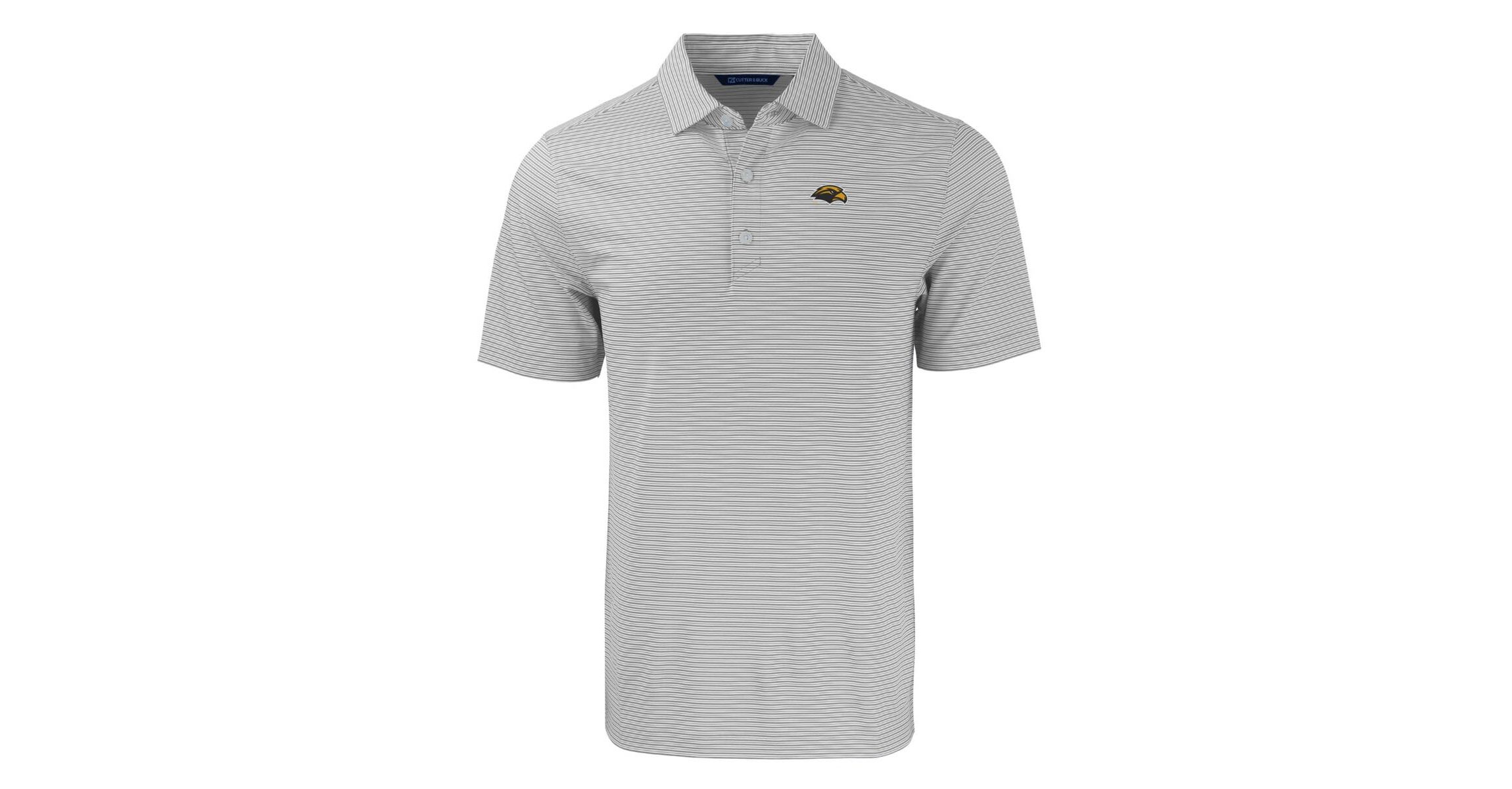 NCAA Southern Miss Golden Eagles Forge Eco Double Stripe Stretch Recycled Polo