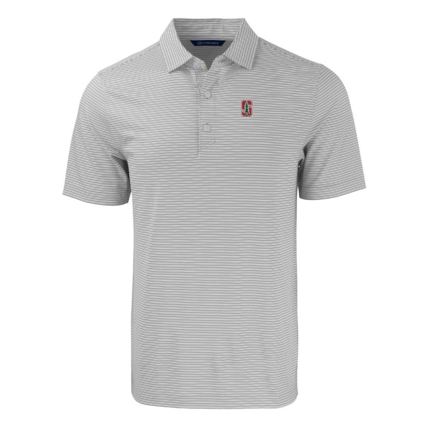Stanford Cardinal NCAA Stanford Forge Eco Double Stripe Stretch Recycled Polo