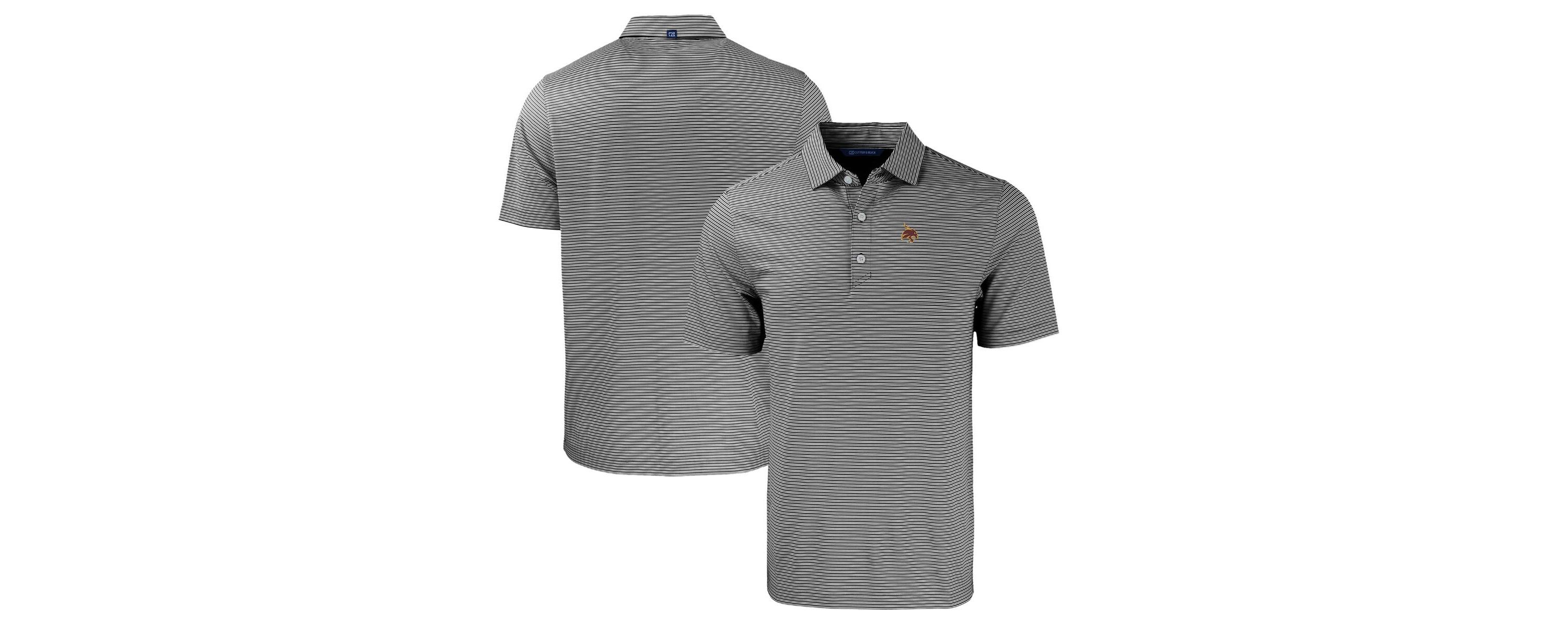 NCAA Texas State Bobcats Forge Eco Double Stripe Stretch Recycled Polo