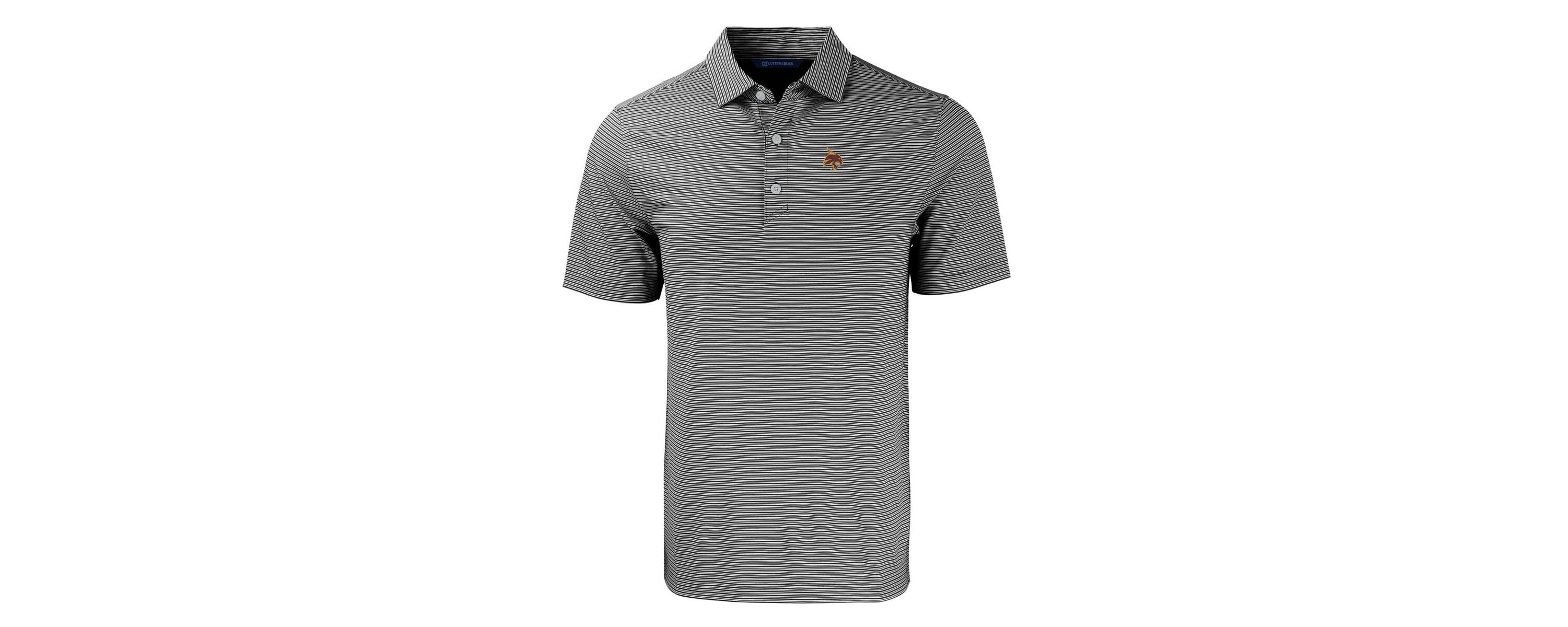 NCAA Texas State Bobcats Forge Eco Double Stripe Stretch Recycled Polo