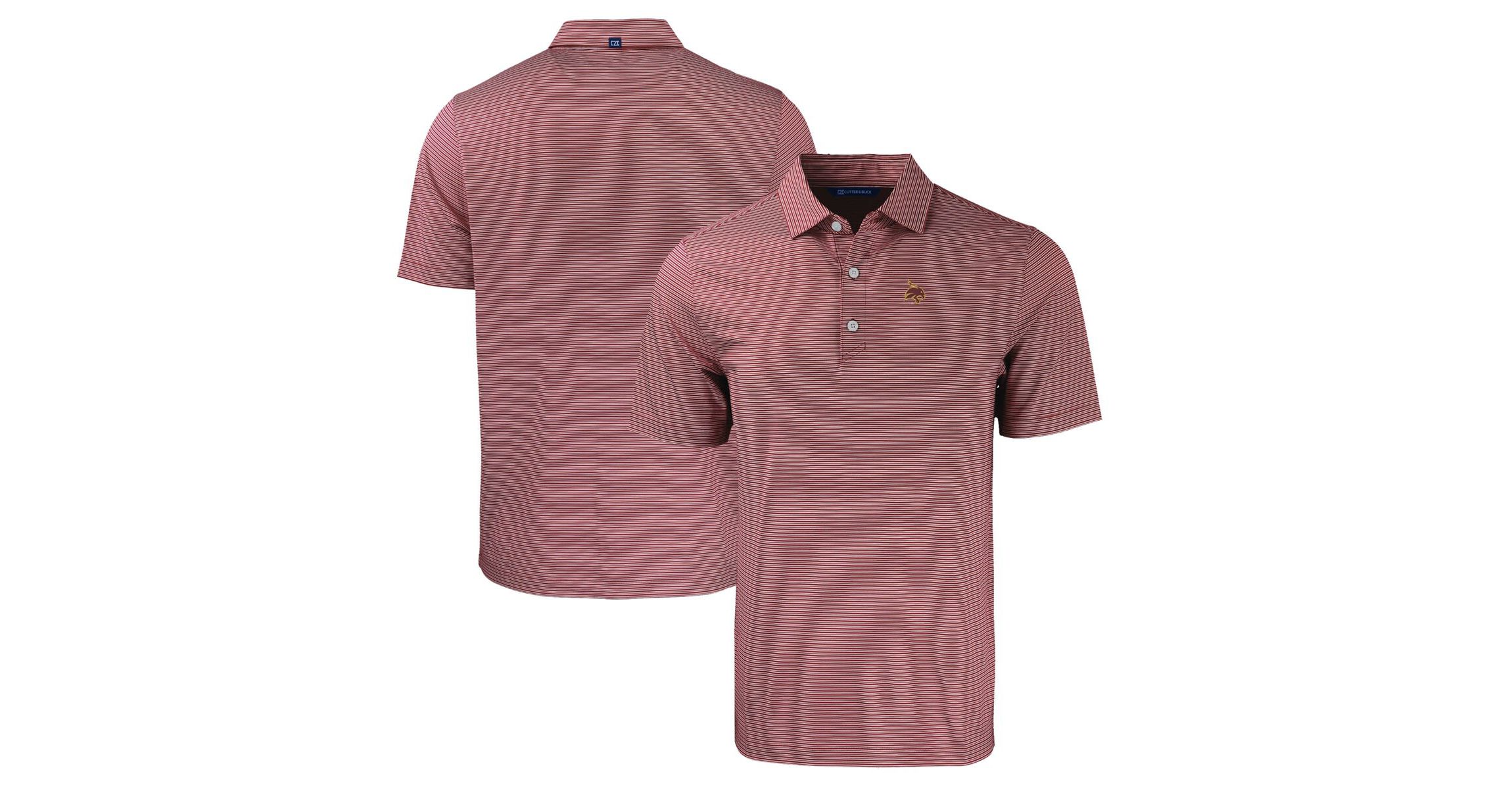 NCAA Texas State Bobcats Forge Eco Double Stripe Stretch Recycled Polo