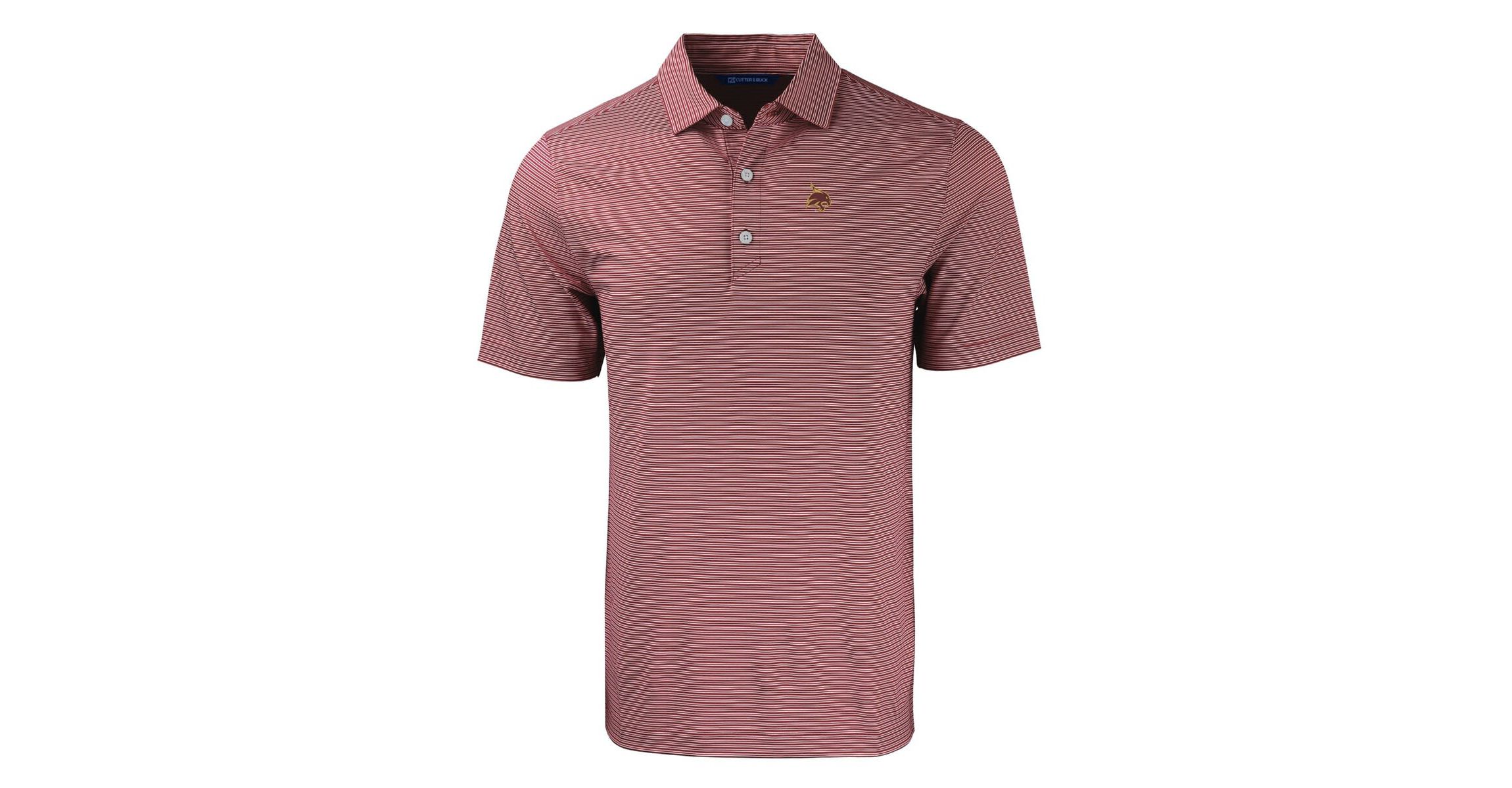 NCAA Texas State Bobcats Forge Eco Double Stripe Stretch Recycled Polo