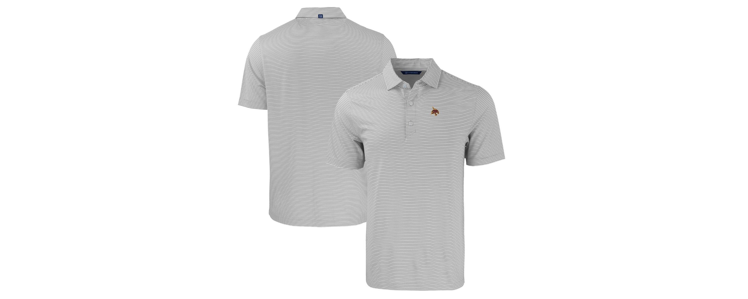 NCAA Texas State Bobcats Forge Eco Double Stripe Stretch Recycled Polo