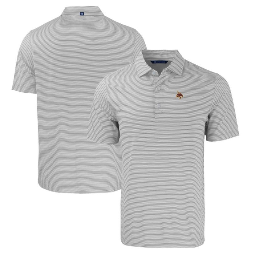 NCAA Texas State Bobcats Forge Eco Double Stripe Stretch Recycled Polo