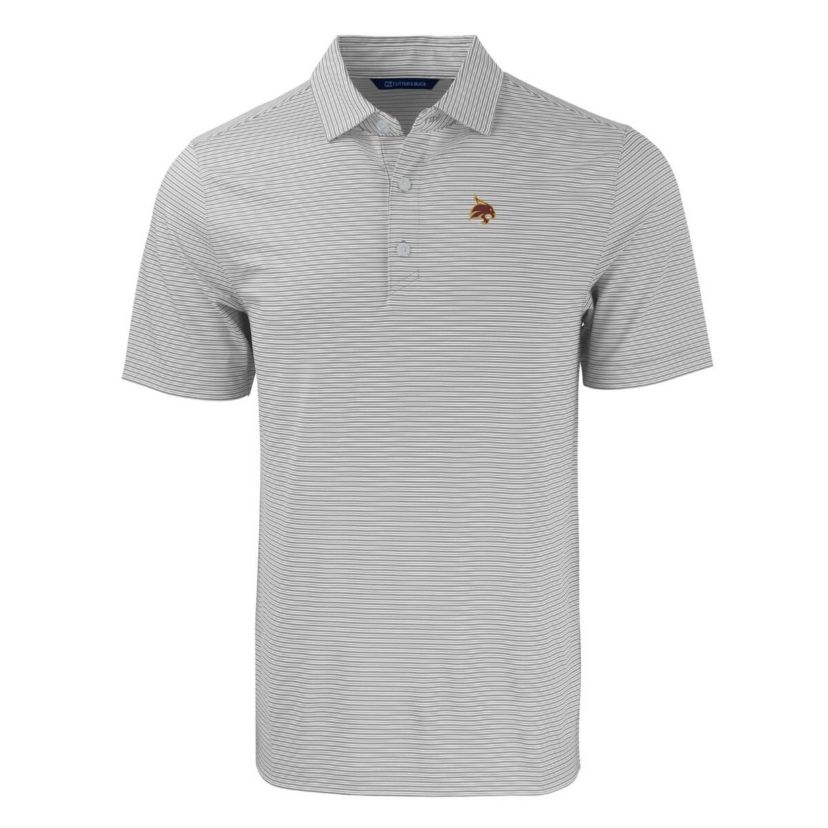 NCAA Texas State Bobcats Forge Eco Double Stripe Stretch Recycled Polo
