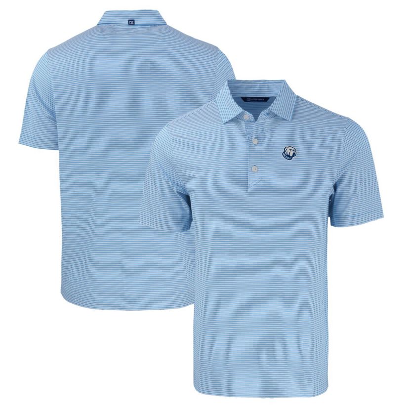 NCAA Light Citadel Bulldogs Forge Eco Double Stripe Stretch Recycled Polo