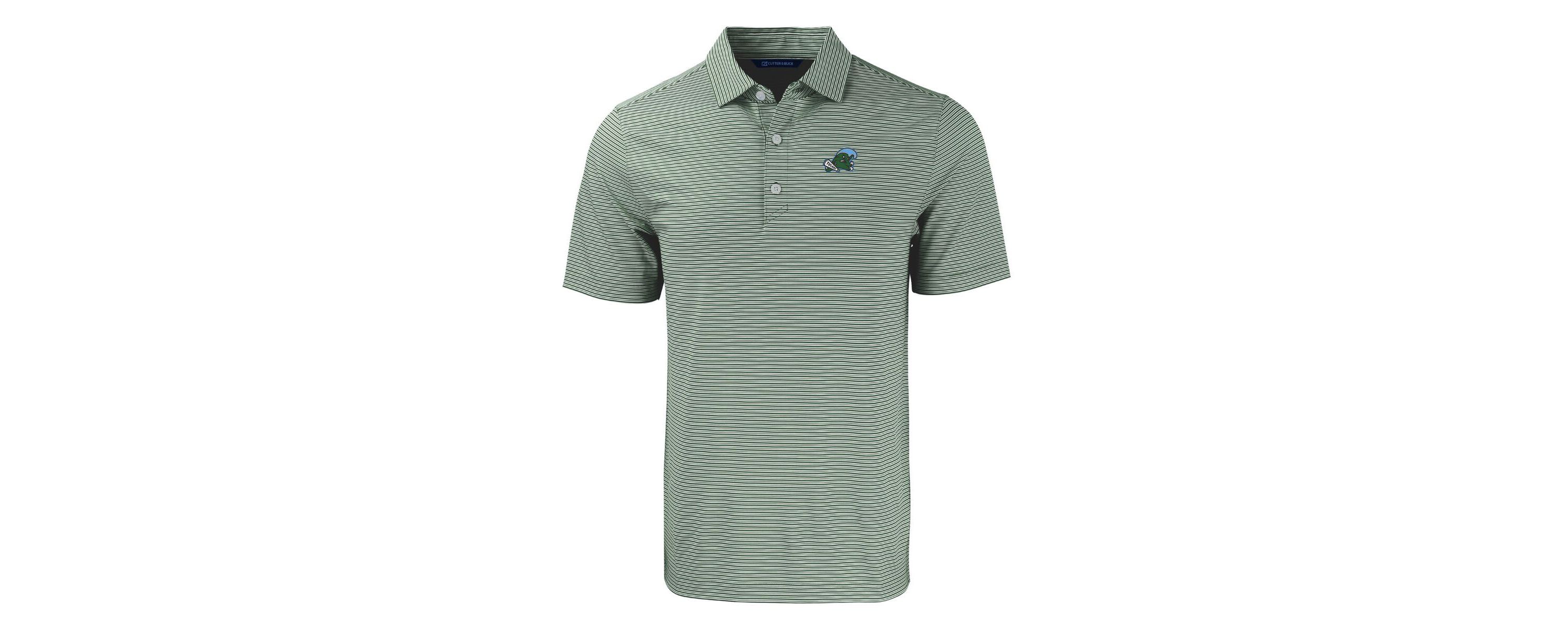 Tulane Green Wave NCAA Tulane Wave Forge Eco Double Stripe Stretch Recycled Polo