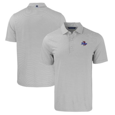 Cutter & Buck Men's NCAA Tulsa Golden Hurricane Forge Eco Double Stripe Stretch Recycled Polo, Gray, 3XL -  0197946998611