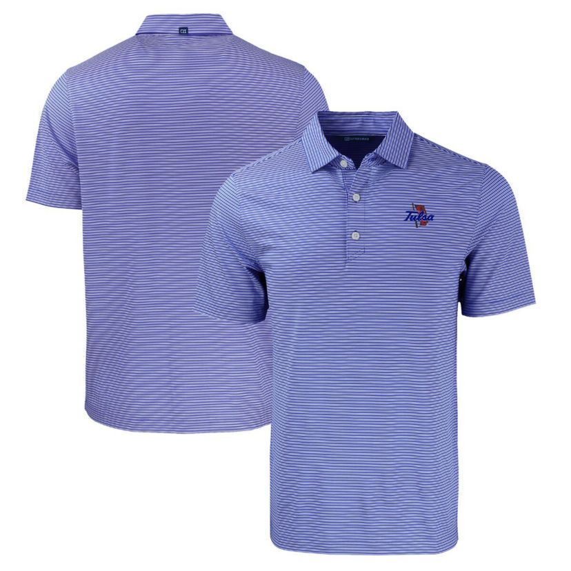 NCAA Tulsa Golden Hurricane Forge Eco Double Stripe Stretch Recycled Polo