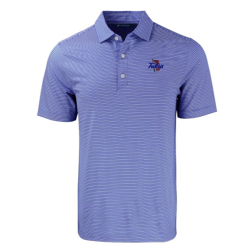 NCAA Tulsa Golden Hurricane Forge Eco Double Stripe Stretch Recycled Polo