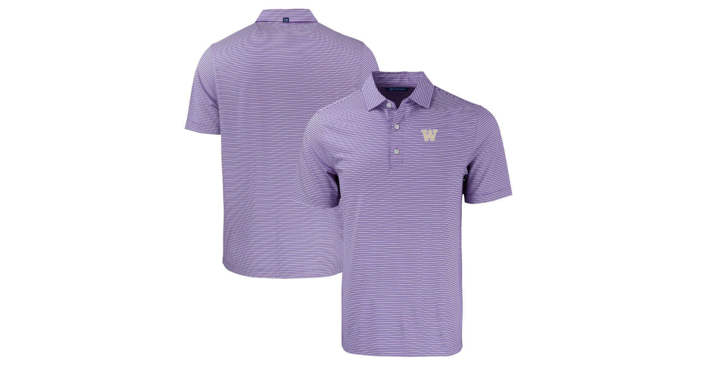 NCAA Washington Huskies Forge Eco Double Stripe Stretch Recycled Polo