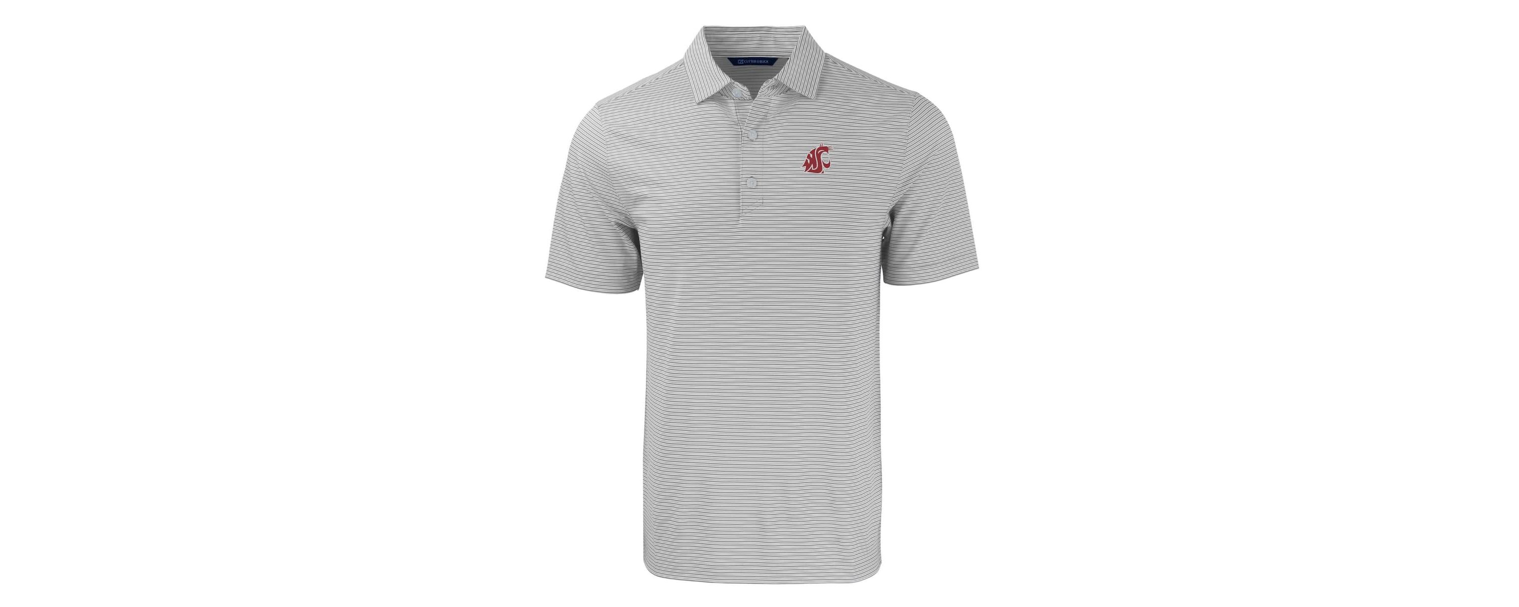 NCAA Washington State Cougars Forge Eco Double Stripe Stretch Recycled Polo
