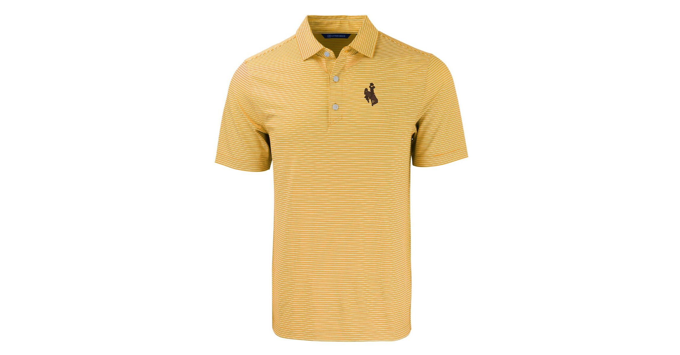 NCAA Wyoming Cowboys Forge Eco Double Stripe Stretch Recycled Polo