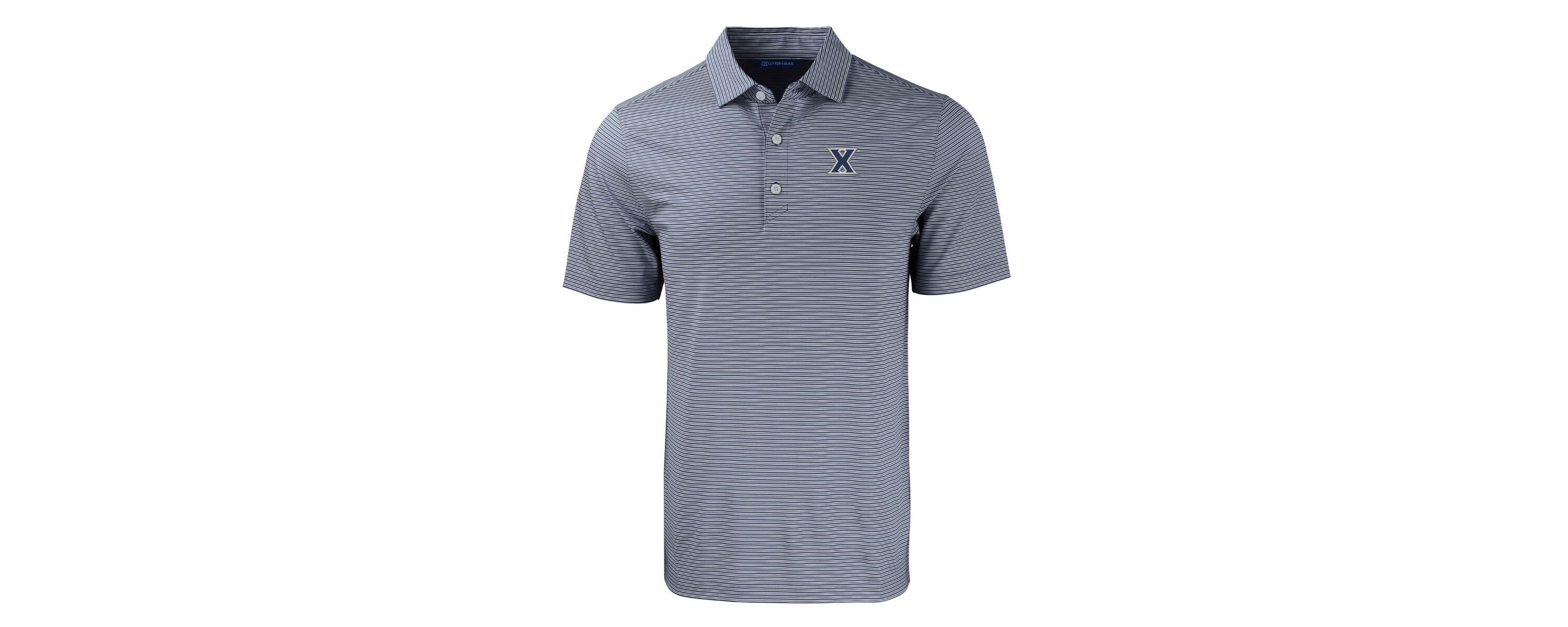 NCAA Xavier Musketeers Forge Eco Double Stripe Stretch Recycled Polo